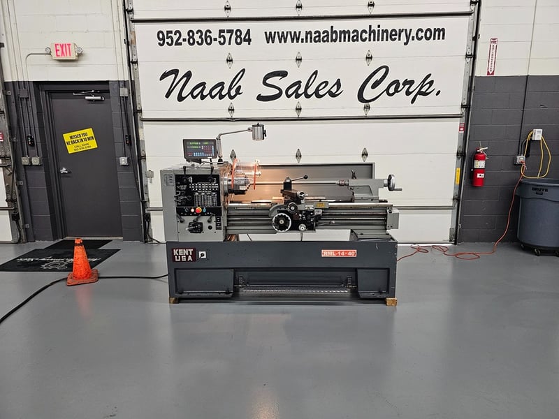 14" x 40" Kent #RML-1440, Engine Lathe, 3-3/8" swing over cross slide, 21" swing in gap, 8" chuck guard