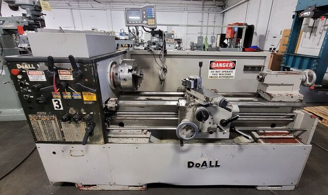 17" x 48" DoALL/Romi #17, toolroom engine lathe, 12" 3-jaw chuck, 3-1/8" hole thru spindle, D1-8 Camlock
