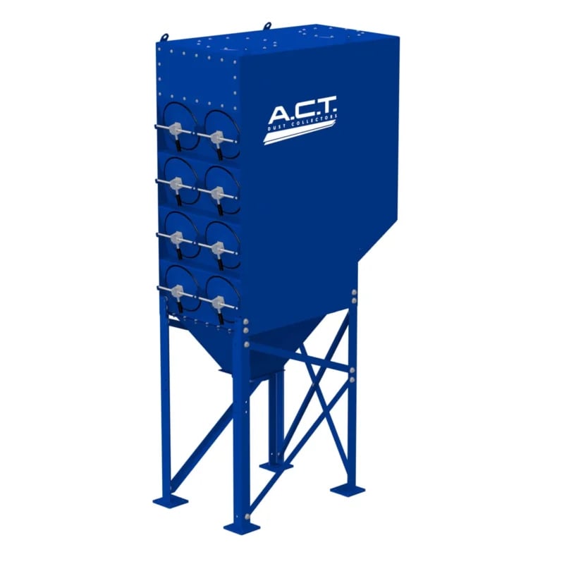 8000 cfm ACT #4-16, Cartridge Dust Collector, (16) Nanofiber Cartridge Filters