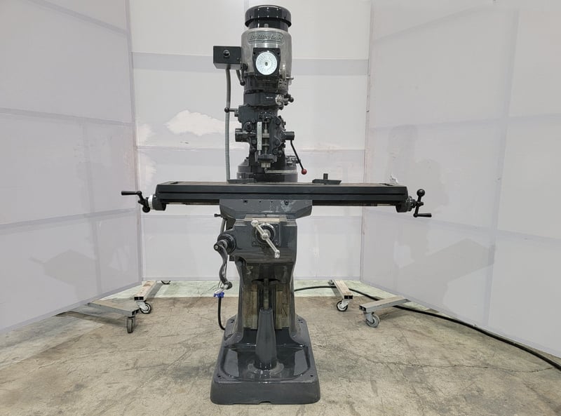 Bridgeport #J298503, vertical mill, 9" x49" tbl., 2 HP, variable speed, R-8, quick tool changes