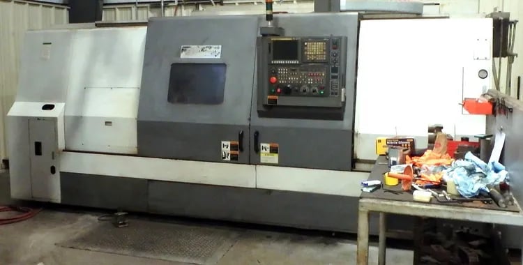 Samsung #SL-35B/1500, CNC Lathe, 23.6" Swing, 60.2" Machining length, 15" Chuck, 3.4" Bar, 16.5" Turning