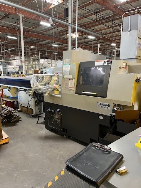 Tsugami #B0386-III, Swiss-Type Automatic Screw Machine, 6-Axis, 1.5" Spindle Hole diameter, 7.5/11 kW