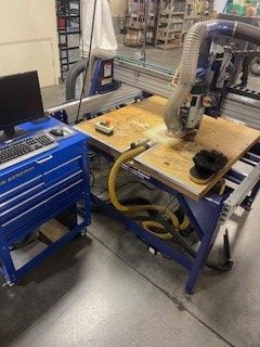Shopbot #PRS5-Gantry-Alpha-48-48-8, CNC Router, 48" x48" x8" travel, 5 HP, 18000 RPM, 8 ATC, 2020