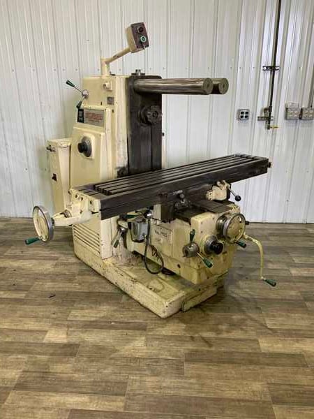 Kearney & Trecker #307-S12, horizontal mill, 62-1/2" x 12" table, #50 NS, overarm support, coolant