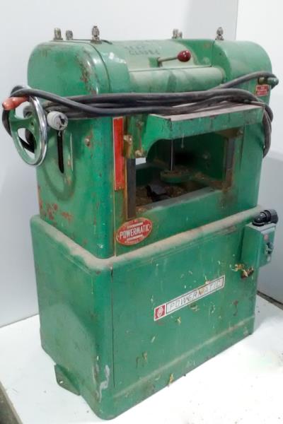 12" x 5" Powermatic #100, Single-Sided Planer, 3-Knife Cutterhead, 3 HP, 3450 RPM, 5300 RPM Cutter, 18 FPM
