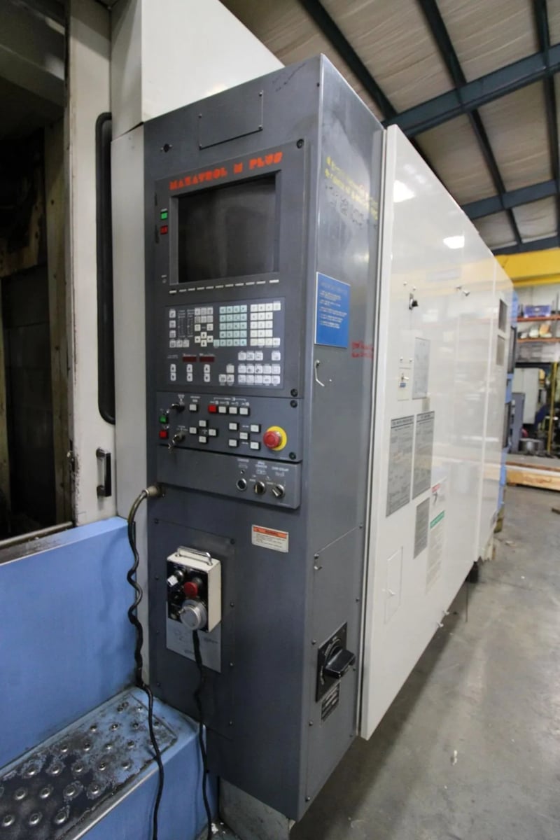 Mazak #FH-680, horizontal machining center, 42" X, 31.5" Y, 32.4" Z, 40 HP, 10000 RPM, Cat-50, 80 tool, 1996