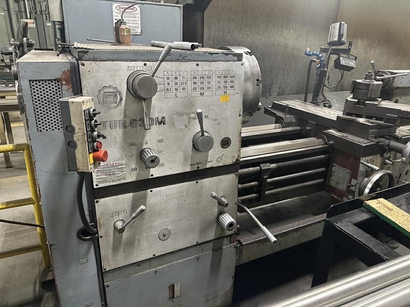 24" x 120" Toolmex #TUR-630, 20 HP, 1800 RPM, 4-Jwa Chuck, 3-steady rests, 1996
