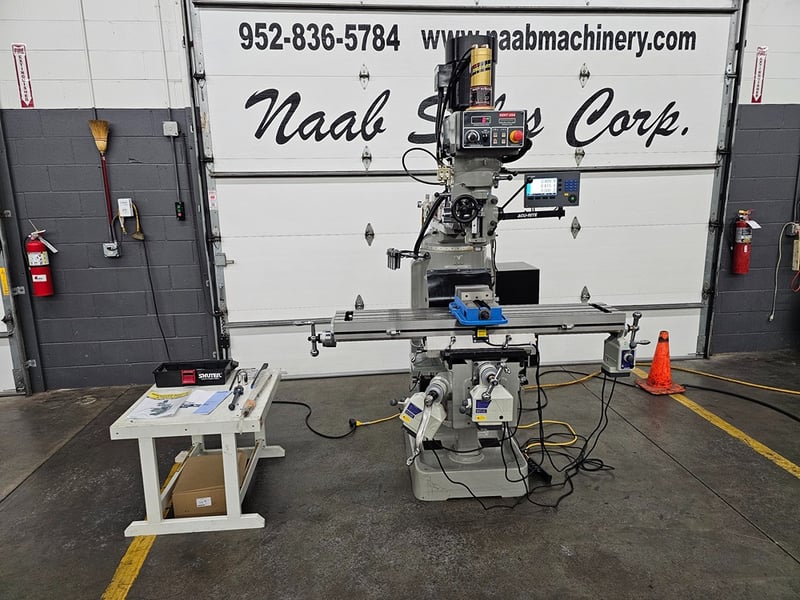 Kent USA #KTM-3VKF-XL, Vertical Knee Mill, 10" x 54" table, 35" X, 15.25" Y, 15" Z, 22" ram travel, 6"