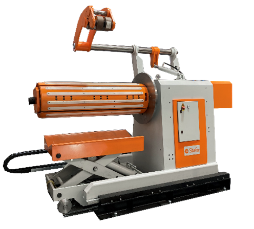 20,000 lb. Stefa #DH1000, Decoiler, 59.06" max. coil width, 25.2" max. inner diameter