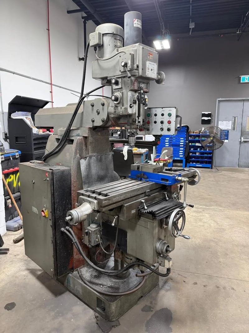 First #LC-20VSG, Vertical Knee Milling Machine, 575V, 4500 RPM, 52" x 10" Table, digital read out, 2007