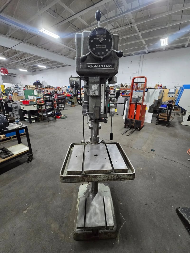 20" Clausing #2286, Single Spindle Drill Press, Variable Speed, 0.75/1.5 HP Motor