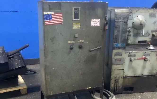 36" x 180" Poreba #TPK-80A/4M, Lathe, 4" bore, 4 jaw 32" chuck, tailstock, tool post, AccuRite Control