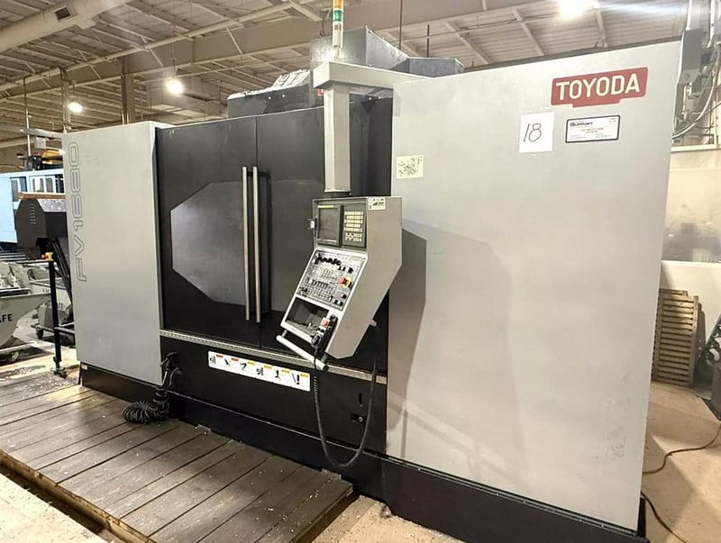 Toyoda #FV1680/50, 3-Axis CNC vertical machining center, 63" X, 31.5" Y, 31.5" Z, 6000 RPM, 35 HP, 30