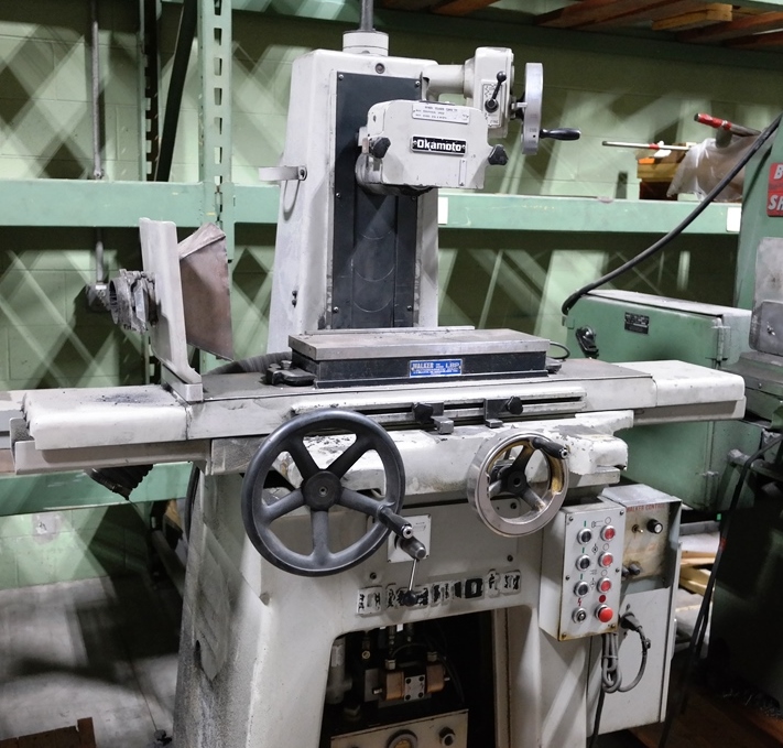 6" x 18" Okamoto #PFG-450C, Walker LBP electromagnetic chuck, 1 HP, 8000 SFPM, 1988