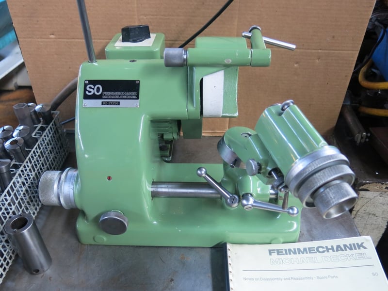 Deckel #SO, cutter grinder, w/ spares & tooling, 220 V.