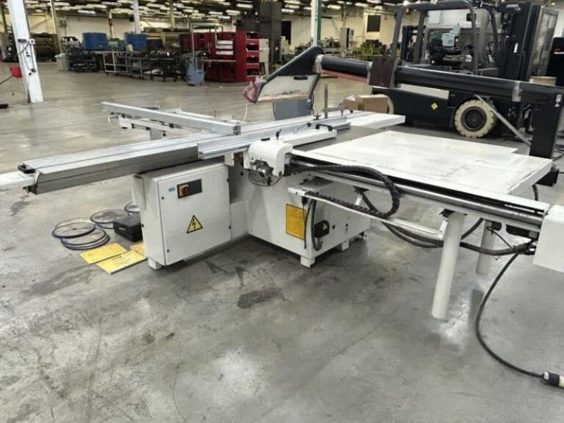 SCM #SI-350-E, sliding table saw, programmable, motorized blade adjustments, powered rip fence positioning