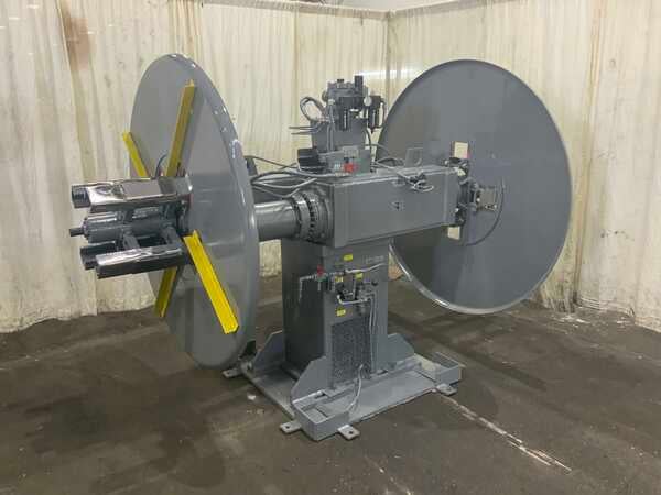 4000 lb. Perfecto #RD4-12B, double end coil reel, 12" width, 60" outside dimensions, 16"-20" ID, vari-hold