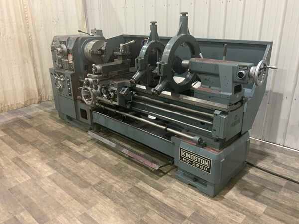 22" x 60" Kingston #HD-2260, horizontal gap bed engine lathe, 13" swing over cross slide, 3-jaw 12" chuck