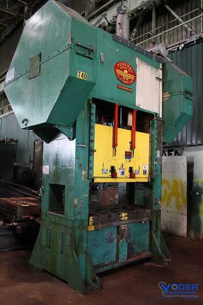 150 Ton, Federal #S2-150-60-36, 8" stroke, 60" x36" bed, 12"-20" SDAU, air clutch, 30 HP, #65464