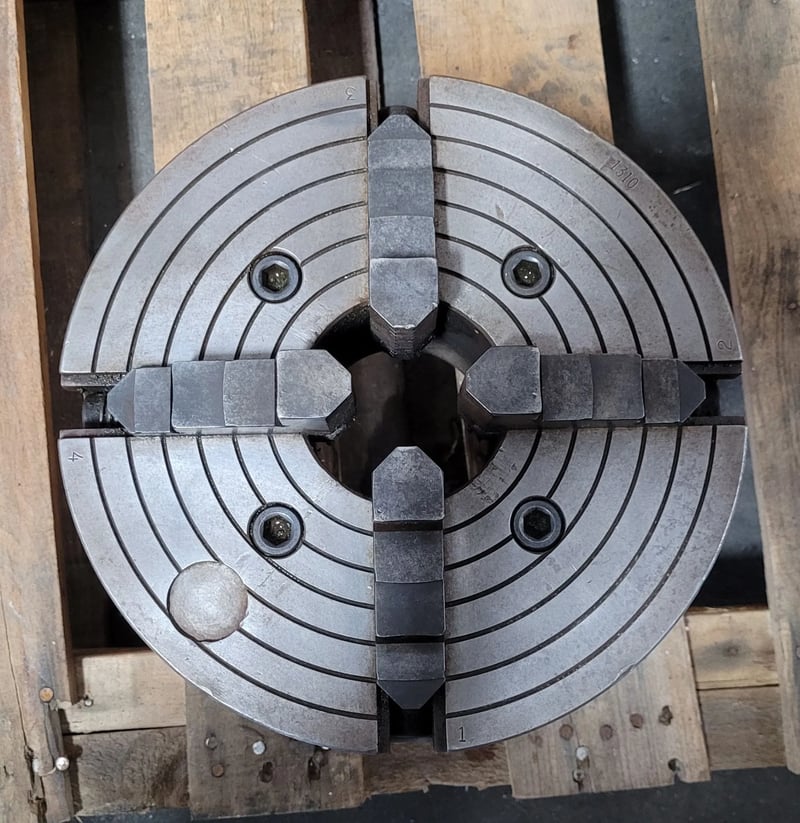 10" Buck, 4-jaw lathe chuck, D1-8 mount, 3" thru hole, 94077