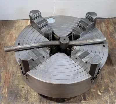 12" Pratt & Whitney Burnerd #S642D6, 4-jaw lathe chuck, D1-6 back mount, 2-3/4" thru hole, 94067
