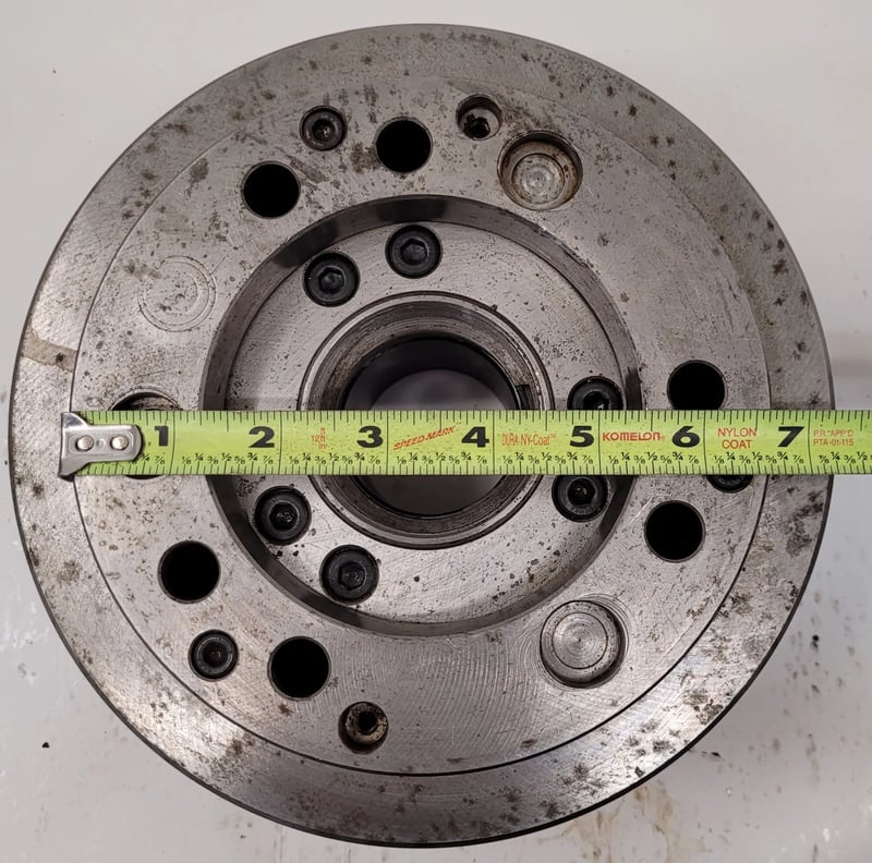 8-1/4" Kitagawa #B-208, 3-jaw open center power lathe chuck, 1.7" thru-hole, 92193