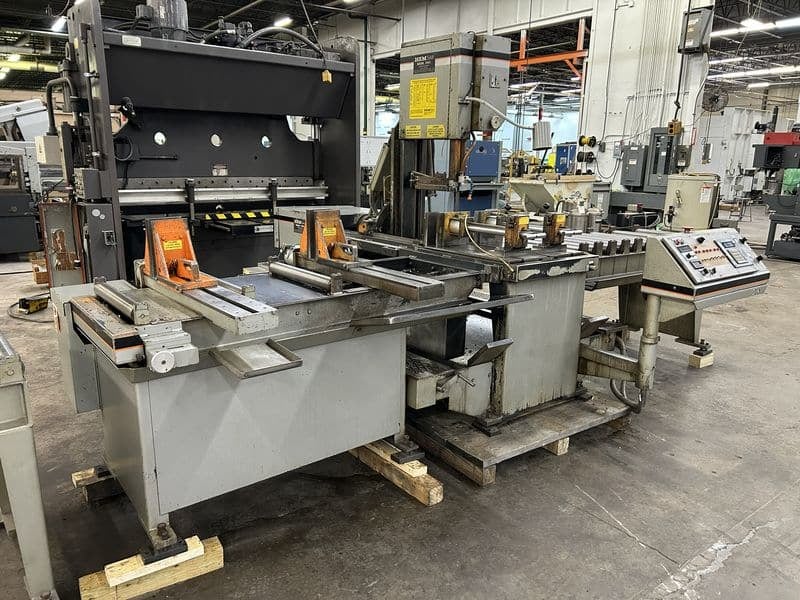 18" x 20" Hem #V100LA-2, automatic vertical tilt frame band saw, power tilt, 5 HP, coolant system