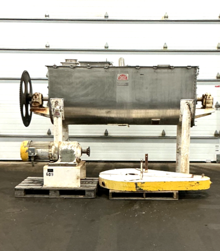 80 cu.ft. J.h. Day, Stainless steel ribbon blender, 96" x 36" x 40" ID tank, 15 HP, 230/460 V.