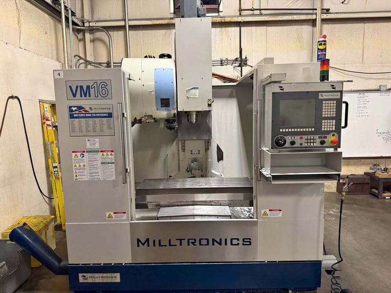 Milltronics #VM16IL, CNC Vertical Machining Center, 3-Axis, 30" X, 16" Y, 20" Z, 16" x 45" Table, 24 HP
