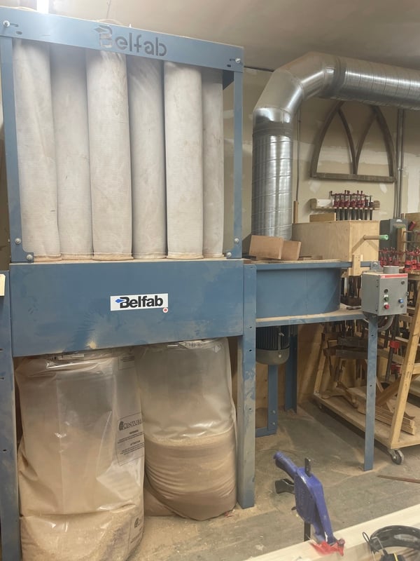 Belfab #Bel100, Dust Collector, 4-bag filtration, 10 HP, 600 Volts, 3PH, 2024