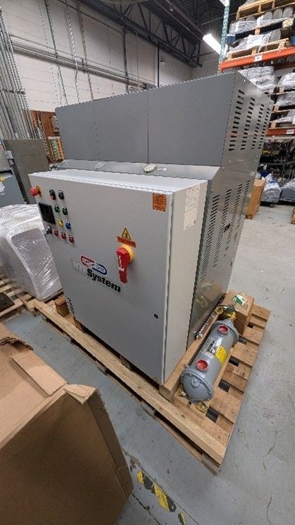 96 KW Mokon #HF4C96DT, Circulating Oil Temperature Control System, 60 GPM, 56 psi, 58-gallon cool oil