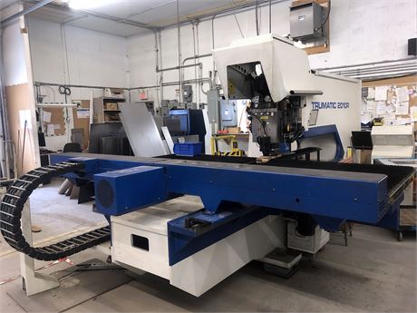 22 Ton, Trumpf #Trumatic-2010R, CNC turret punch, 10 station, 50" x 50" working area, 1/4" max, 2003