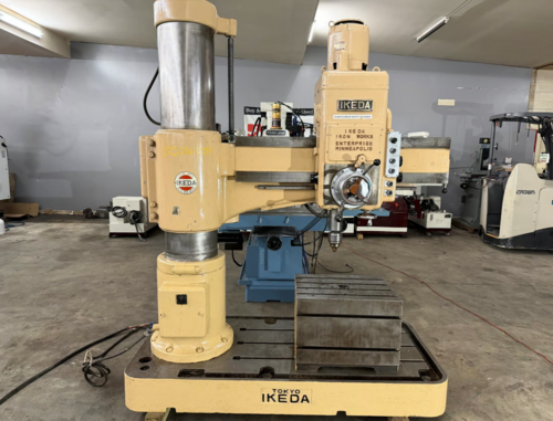 4' -6" Ikeda #RM1300, Radial Arm Drill, 30-1,440 RPM, 5 HP, #5 Morse Taper