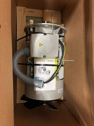 25 HP 3580 RPM Siemens #E176059, Squirrel Cage Motor, Frame 160L, TEFC, 575 Volts, 3-Ph., 60 Hz, 2024