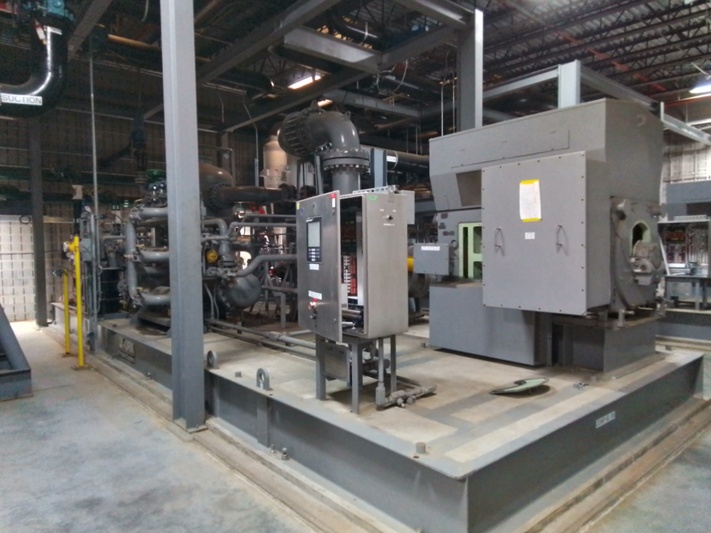 4,000 HP Frick #TDSH408L, Screw Compressor Package, LNG/Swing Stage, Teco Westinghouse Driver, 4,160 V., 600
