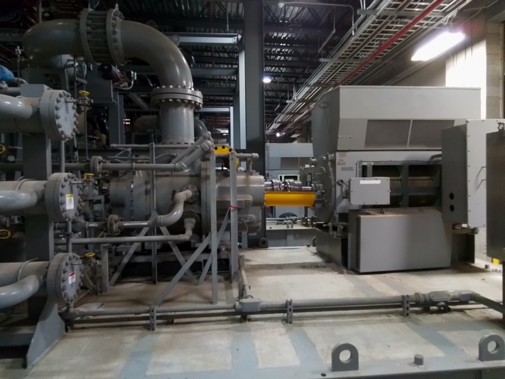 4,000 HP Frick #TDSH408L, Screw Compressor Package, LNG/Low Stage, Teco Westinghouse Driver, 4,160 V., 600