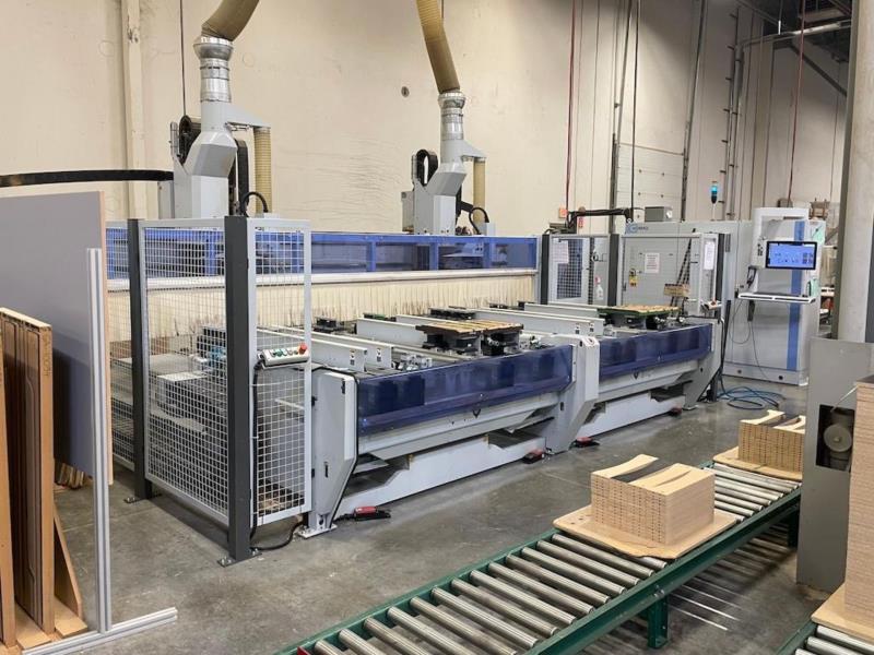 Homag #Centateq-T-700, CNC Machining Center w/ATC/Boring, Twin Pod Shuttle, 126" X, 72" Y, 12" Z, 4" thick
