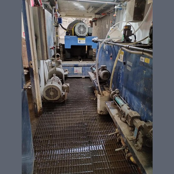 Elgin #ClearWave 40, containerized dewatering system with decanter centrifuge, compact footprint