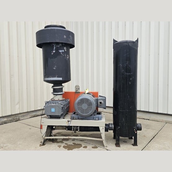 2,162 cfm, 15 psi, Roots Dresser #616 RAM-J, rotary lobe positive displacement blower, 100 HP, 230/460 V.