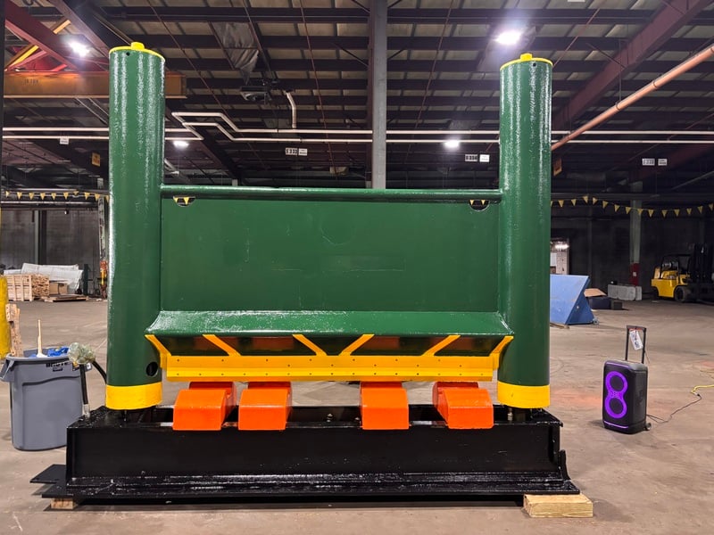 Black Clawson, Roll Splitter, 72" width capacity, 84" roll diameter capacity, hydraulic power pack