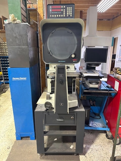 14" Deltronic #DH214-612R, Optical Comparator, MPC-5 digital read out, 20x-50x Lenses, 8" x 6" Travel