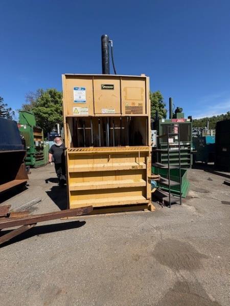 30" width x 60" D x 51" H Harmony #M60CB, vertical cardboard baler, 5 HP, 60" x 24" feed opening, (5