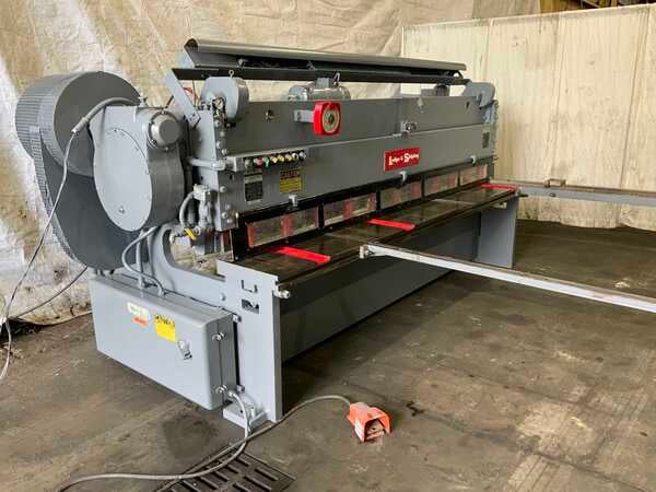 1/4" x 10' Lodge & Shipley #0410-SL, power squaring shear, 18" throat, 36" front operated power back gauge