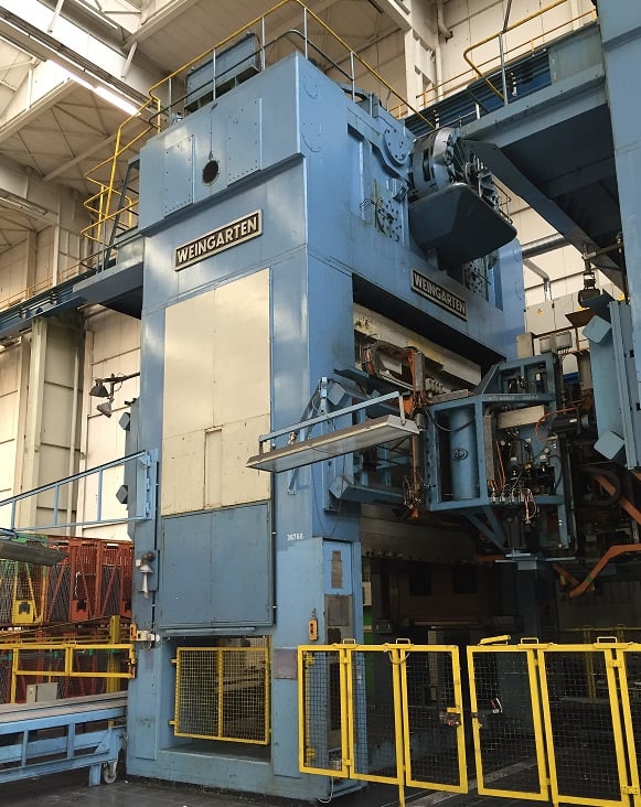 2200 Ton, Weingarten VK2000.43.85, Link Drive, 160"x86" bed, 33" stroke, 59" SH, 816 SPM