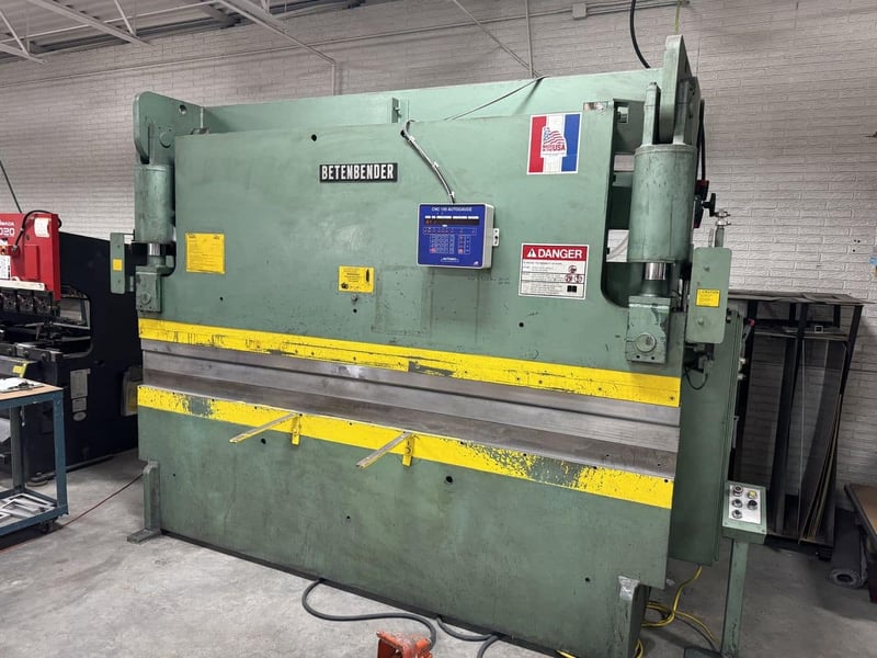120 Ton, Betenbender #10-120T, hydraulic press brake, 10' overall, 102.5" between housing, 8" stroke, 8"