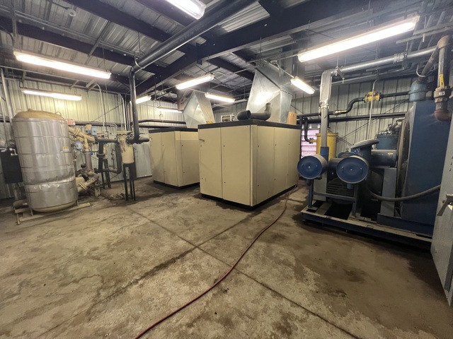 Air Compressor Room with Dryers, 2x Ingersoll-Rand #R160ie, 1x Quincy #1250