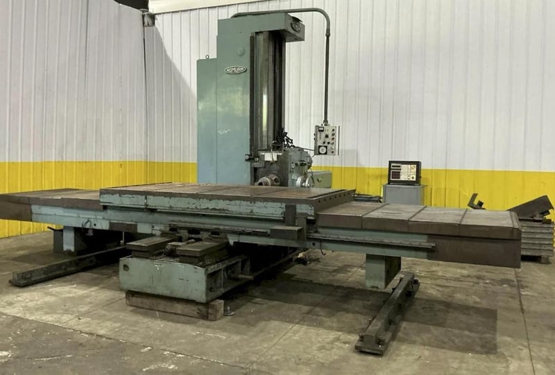 4" Nomura #B-100WP, table type horizontal boring mill, #50, 96" X, 60" Y, 43" Z, 21-1200 RPM, 20 HP, 1982