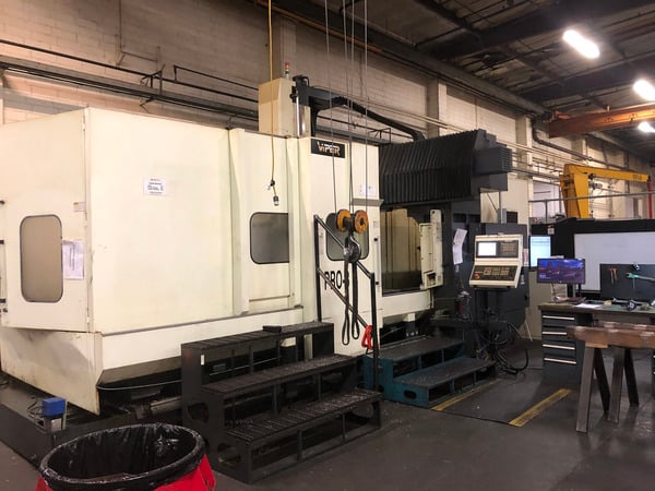 Mighty Viper #Pro-3210, CNC vertical bridge mill, 3-Axis, 118.1" X, 82.6" Y, 30.7" Z, 6000 RPM, 40 side mount