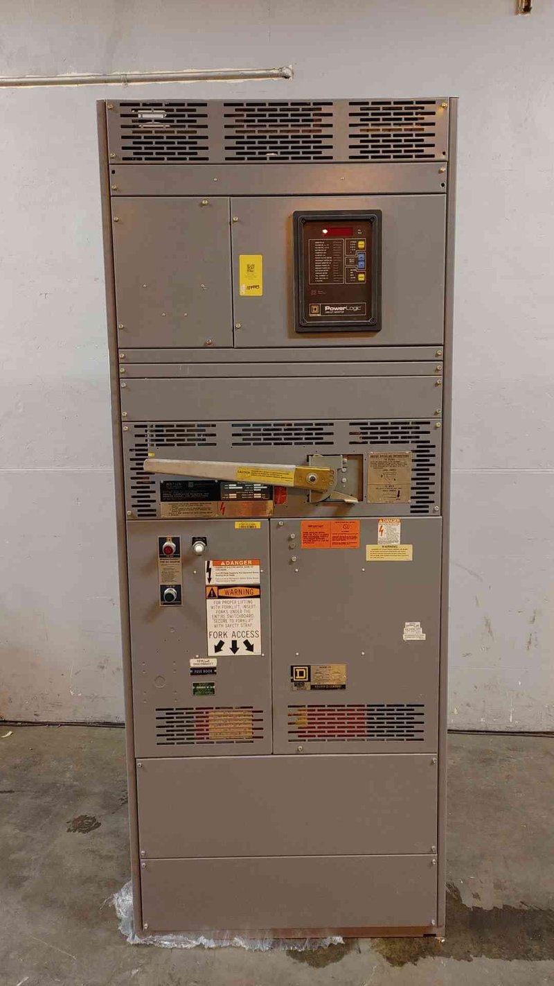 2000 Amps, Square D Power Style QED, switchboard, 480Y/277 Volts, 3 phase, 4 wire, bypass switch & meter
