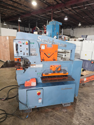 6" x 6" x 3/8" Scotchman #6509-24M, Hydraulic Ironworker, 65 tons, 9" throat, 5 HP, 24" blade, 2016